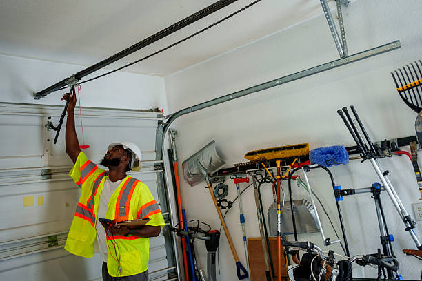 Professional Garage Door Roller Replacement technician working in Ennis, TX